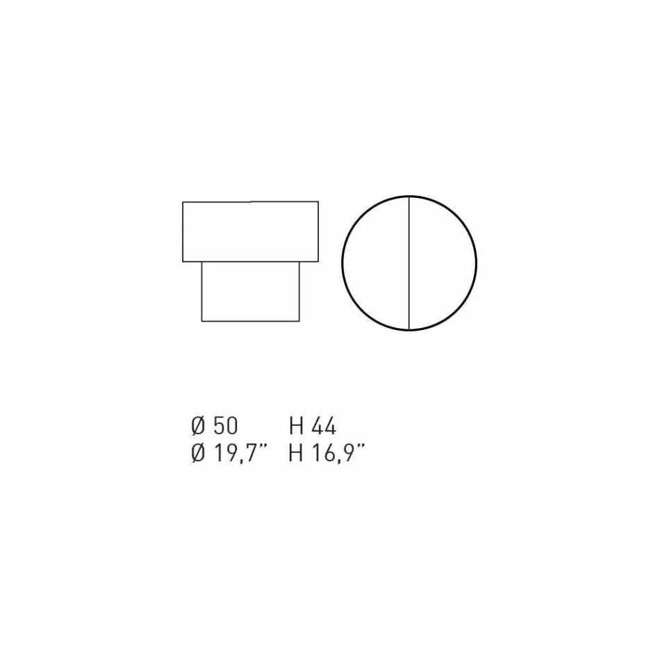 Tavolina e rrumbullakët e shtratit të dizajnit modern në Bordo ose Dru blu - Vinnie Viadurini