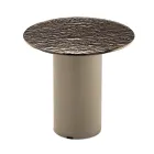 Tavolinë kafeje me bazë metalike dhe pasqyrë ose sipërfaqe xhami Ø45 cm - Flaminia Viadurini