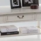 Tavolinë kafeje me sirtar dhe raft në dru të patinuar Made in Italy - Tuoni Viadurini