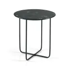 Tavolinë kafeje me pasqyrë dhe sipërfaqe qeramike me efekt mermeri, e prodhuar në Itali - Giusta Viadurini