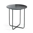 Tavolinë kafeje me pasqyrë dhe sipërfaqe qeramike me efekt mermeri, e prodhuar në Itali - Giusta Viadurini