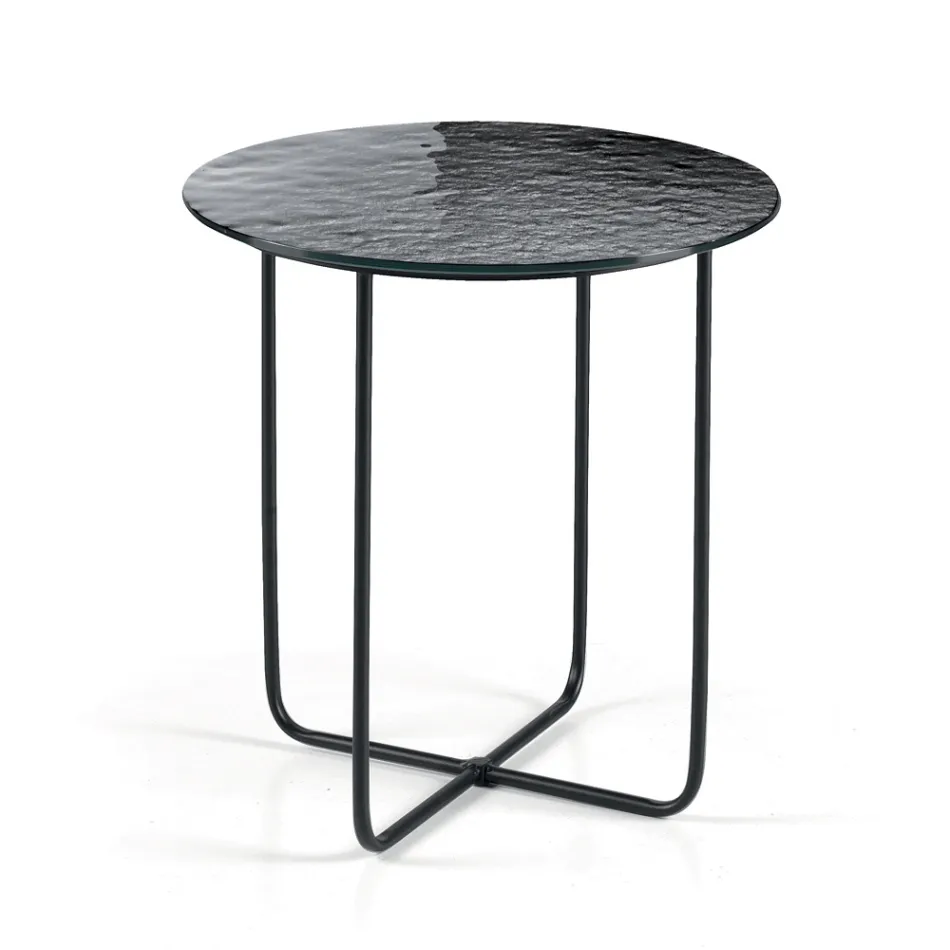 Tavolinë kafeje me pasqyrë dhe sipërfaqe qeramike me efekt mermeri, e prodhuar në Itali - Giusta Viadurini