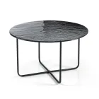 Tavolinë kafeje me pasqyrë dhe sipërfaqe qeramike me efekt mermeri, e prodhuar në Itali - Giusta Viadurini