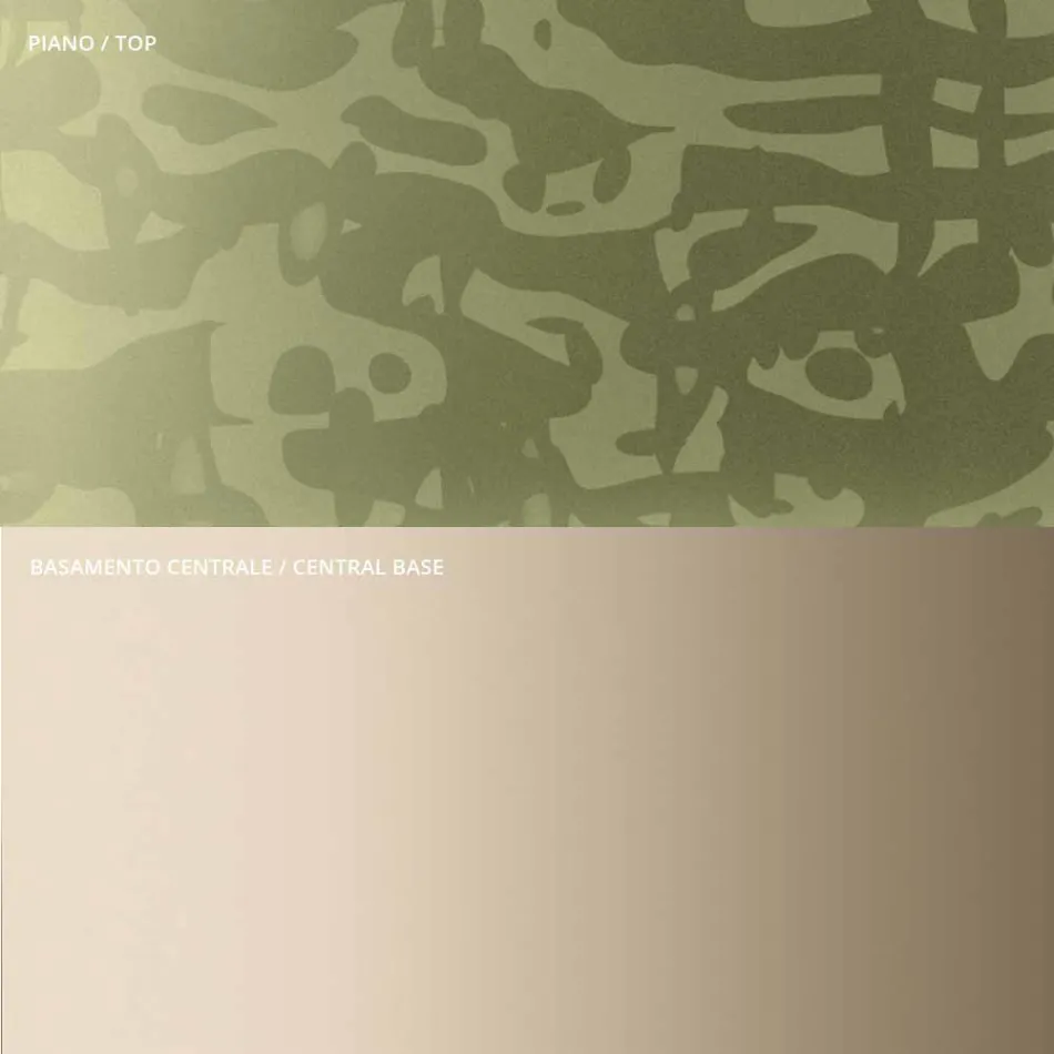 Tavolinë kafeje me xham katror ose majë metalike Made in Italy - Anakin Viadurini