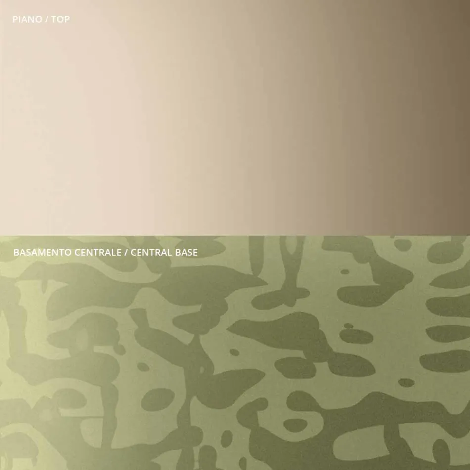 Tavolinë kafeje me xham katror ose majë metalike Made in Italy - Anakin Viadurini