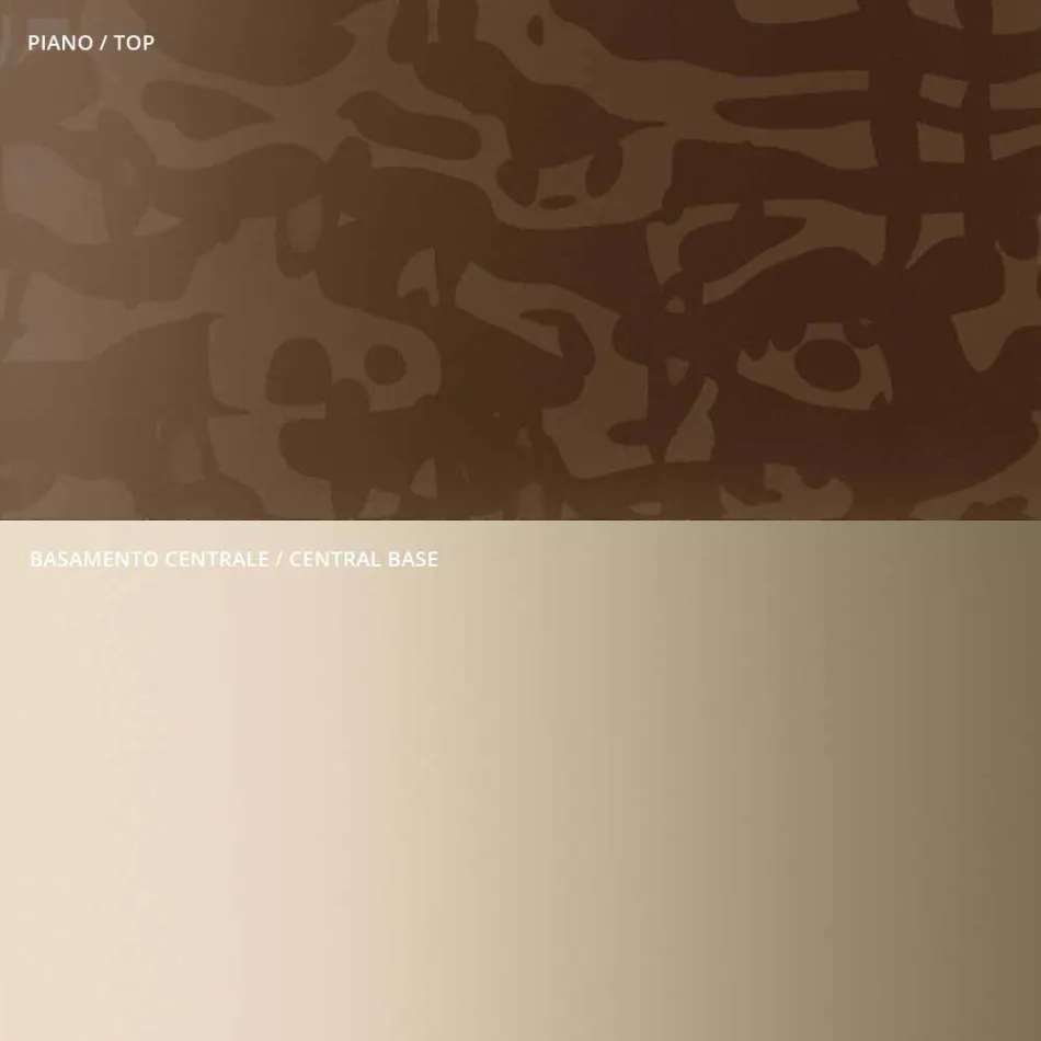 Tavolinë kafeje me xham katror ose majë metalike Made in Italy - Anakin Viadurini