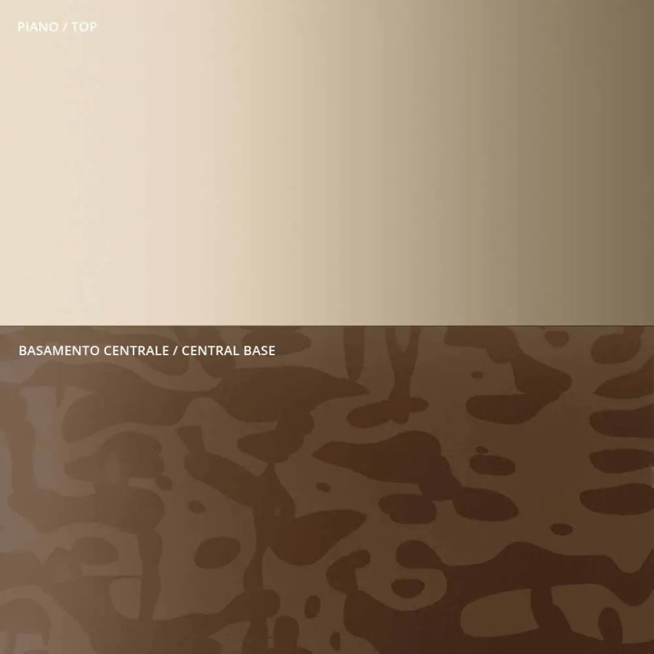 Tavolinë kafeje me xham katror ose majë metalike Made in Italy - Anakin Viadurini