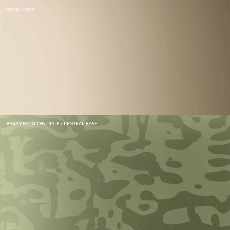 Tavolinë kafeje me xham të rrumbullakët ose majë metalike Prodhuar në Itali - Anakin Viadurini