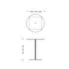 Tavolinë kafeje me xham të rrumbullakët ose majë metalike Prodhuar në Itali - Anakin Viadurini