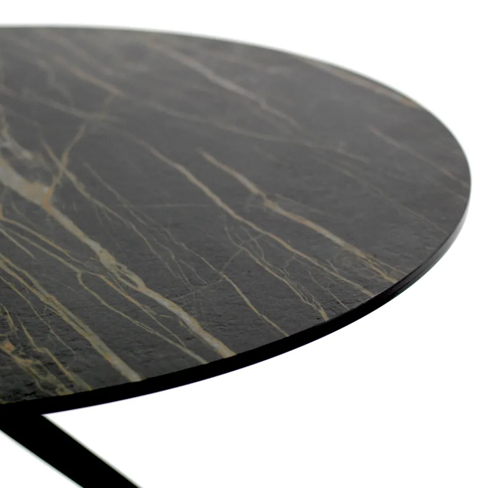 Tavolinë kafeje me majë të rrumbullakët Made in Stoneware Made in Italy - Siste Viadurini