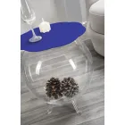 Tavolinë/enë e rrumbullakët blu Biffy, dizajn modern i prodhuar në Itali Viadurini