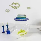 Tavolinë / kontejner kafe blu e çelur, dizajn modern i bërë në Itali Viadurini