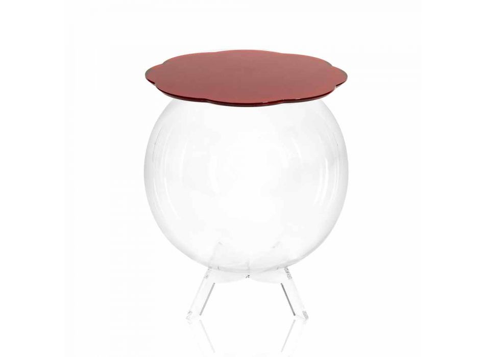Tavolinë / enë kafeje e rrumbullakët e kuqe Biffy, dizajn modern i bërë në Itali Viadurini