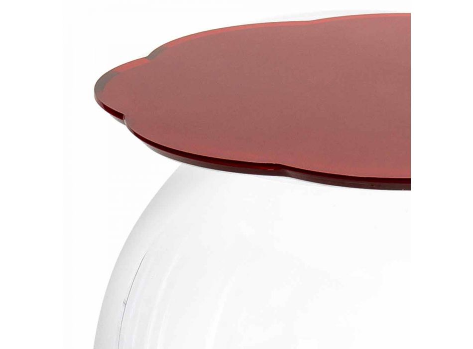 Tavolinë / enë kafeje e rrumbullakët e kuqe Biffy, dizajn modern i bërë në Itali Viadurini