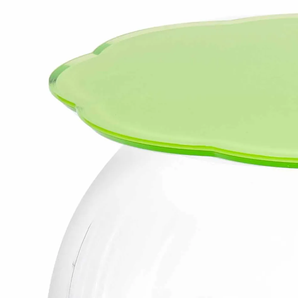 Tavolinë / enë kafeje e rrumbullakët e gjelbër Biffy, dizajn modern i bërë në Itali Viadurini