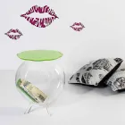 Tavolinë / enë kafeje e rrumbullakët e gjelbër Biffy, dizajn modern i bërë në Itali Viadurini