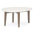 Tavolinë kafeje për dhomën e ndenjes në këmbë prej mermeri dhe druri mango - Desiderio
