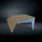 Tavolinë kafeje në dizajn metalik me dy ton, lazer kafeje prerë Ruche Viadurini