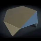 Tavolinë kafeje në dizajn metalik me dy ton, lazer kafeje prerë Ruche Viadurini