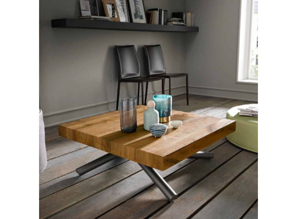 Tavolinë kafeje me dizajn të transformueshëm në Prodhim druri në Itali - Vincenzo Viadurini