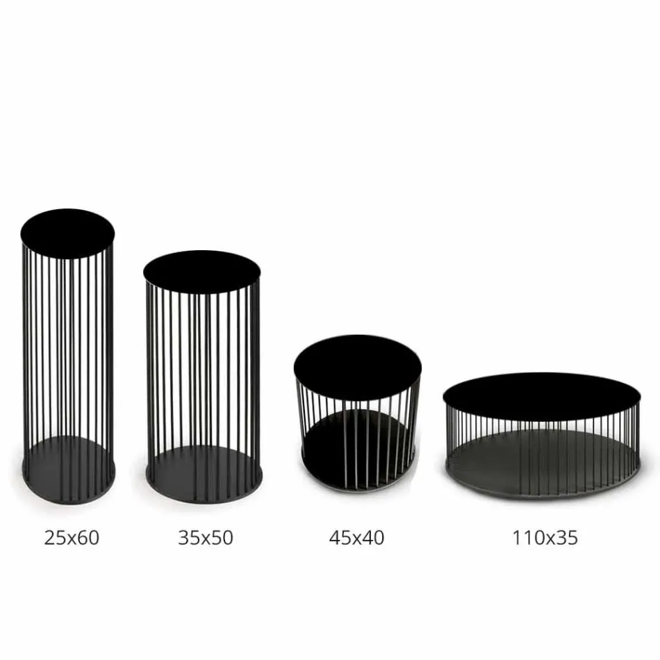 Tavolinë kafeje në kristal dhe metal të falsifikuar prodhuar në Itali - Montebianco Viadurini