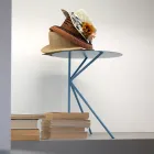 Tavolinë kafeje e rrumbullakët metalike, dizajn në ngjyra të ndryshme dhe 2 madhësi - Olesya Viadurini