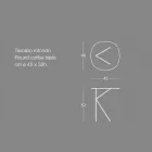 Tavolinë kafeje e rrumbullakët metalike, dizajn në ngjyra të ndryshme dhe 2 madhësi - Olesya Viadurini