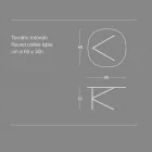 Tavolinë kafeje e rrumbullakët metalike, dizajn në ngjyra të ndryshme dhe 2 madhësi - Olesya Viadurini