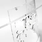 Tavolinë kafeje në pleksiglas të tymosur ose transparent me bazë të zbukuruar - Crassus Viadurini