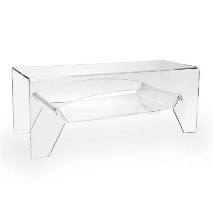 Tavolinë kafeje me pleksiglas transparent ose me tepsi të tymosur - Parini Viadurini