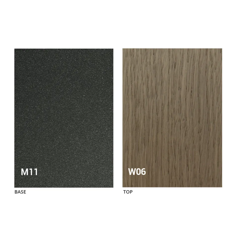 Tavolinë Kafeje Transformuese Moderne në Dru dhe Metal prodhuar në Itali - Fabio Viadurini