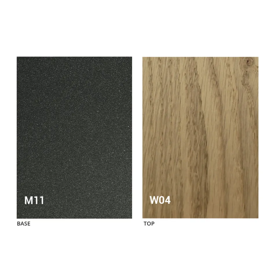 Tavolinë Kafeje Transformuese Moderne në Dru dhe Metal prodhuar në Itali - Fabio Viadurini