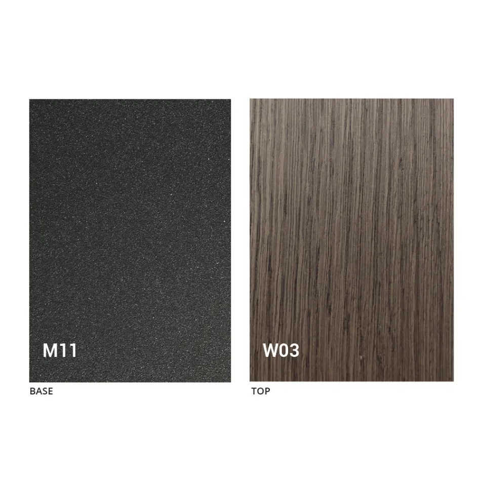 Tavolinë Kafeje Transformuese Moderne në Dru dhe Metal prodhuar në Itali - Fabio Viadurini