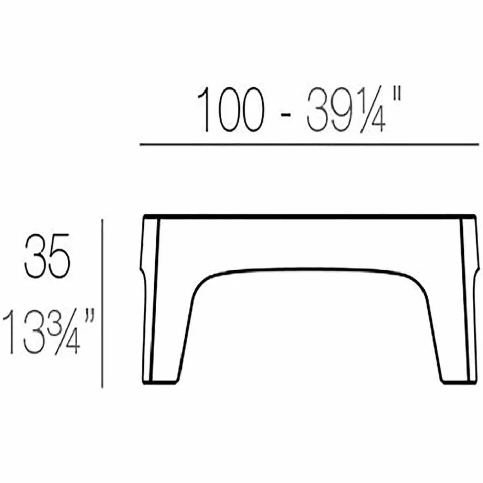 Solid by Vondom tryezë kafeje në natyrë në polipropilen Viadurini