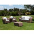 Tavolinë kafeje për kopsht në bastun prej palme kacavjerrëse sintetike - Yves Viadurini