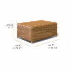 Tavolinë kafeje për kopsht në bastun prej palme kacavjerrëse sintetike - Yves Viadurini