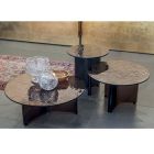 Tavolinë kafeje xhami e rrumbullakët për dizajn të dhomës së ndenjes 3 përmasa - Imolao Viadurini