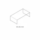 Tabela drejtkëndëshe e kafesë në gotë ekstra të ndertuar në Itali - Nodino Viadurini