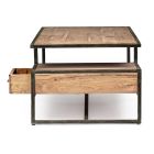 Dhomë ndenjeje tavoline kafeje prej çeliku dhe druri akacie Homemotion - Cristoforo Viadurini