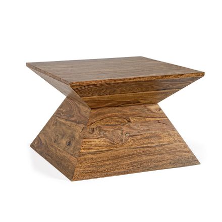 Homemotion Pyramidale Sheesham Wood Tavolinë kafeje - Torrice Viadurini