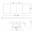 Tavolinë kafeje e transformueshme me efekt llaçi Top prodhuar në Itali - Romantike Viadurini