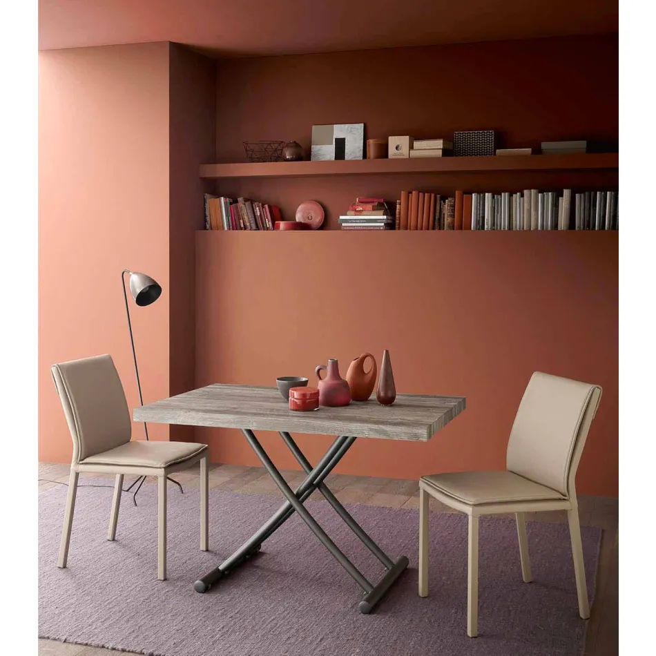 Tavolina e kafesë e konvertueshme në një model tavoline kuzhine të prodhuar në Itali - Genio Viadurini