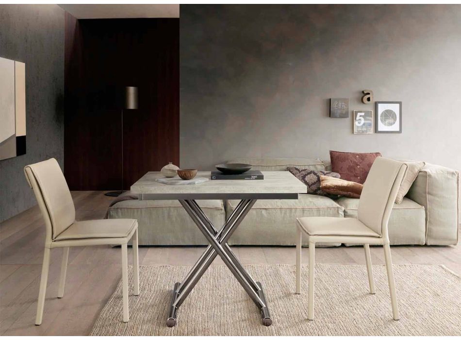 Tavolinë Kafeje Transformuese Moderne në Dru dhe Metal prodhuar në Itali - Gabri Viadurini