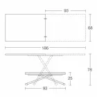 Tavolinë Kafeje Transformuese Moderne në Dru dhe Metal prodhuar në Itali - Gabri Viadurini