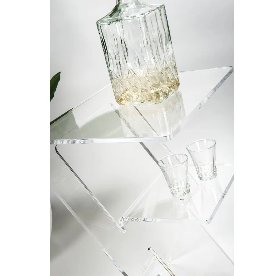 Tavolina e divanit me pleksiglas transparent brenda ose jashtë - Platano Viadurini