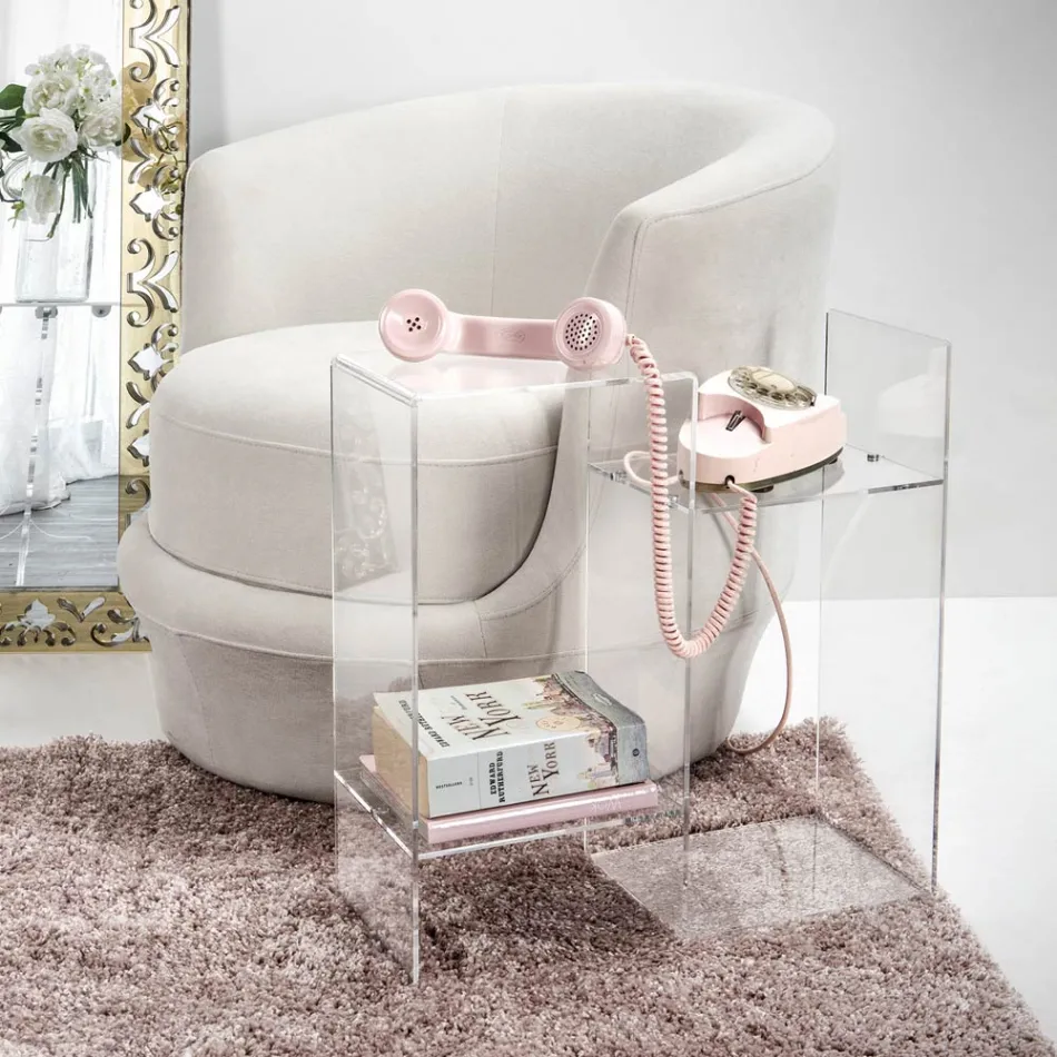 Tavolinë divani në pleksiglas transparent ose me tym Prodhuar në Itali - Janne Viadurini