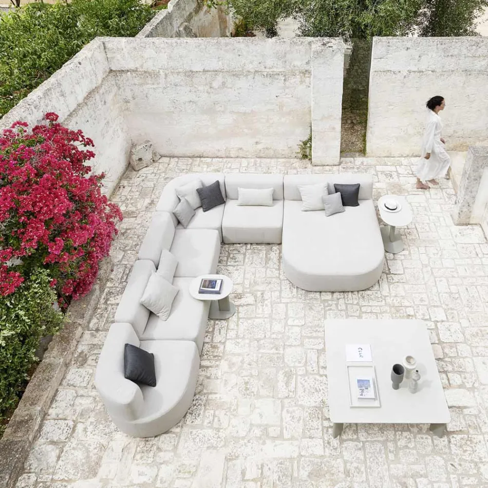 Tavolinë kafeje të jashtme prej alumini dhe çeliku Prodhuar në Itali - Plinto nga Varaschin Viadurini