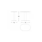 Tavolinë kafeje të jashtme prej alumini dhe çeliku Prodhuar në Itali - Plinto nga Varaschin Viadurini