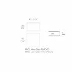 Tavolinë kafeje në natyrë në alumin dhe petëzuar katror të zi - Suave nga Vondom Viadurini