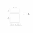 Tavolinë kafeje në natyrë në alumin dhe petëzuar katror të zi - Suave nga Vondom Viadurini